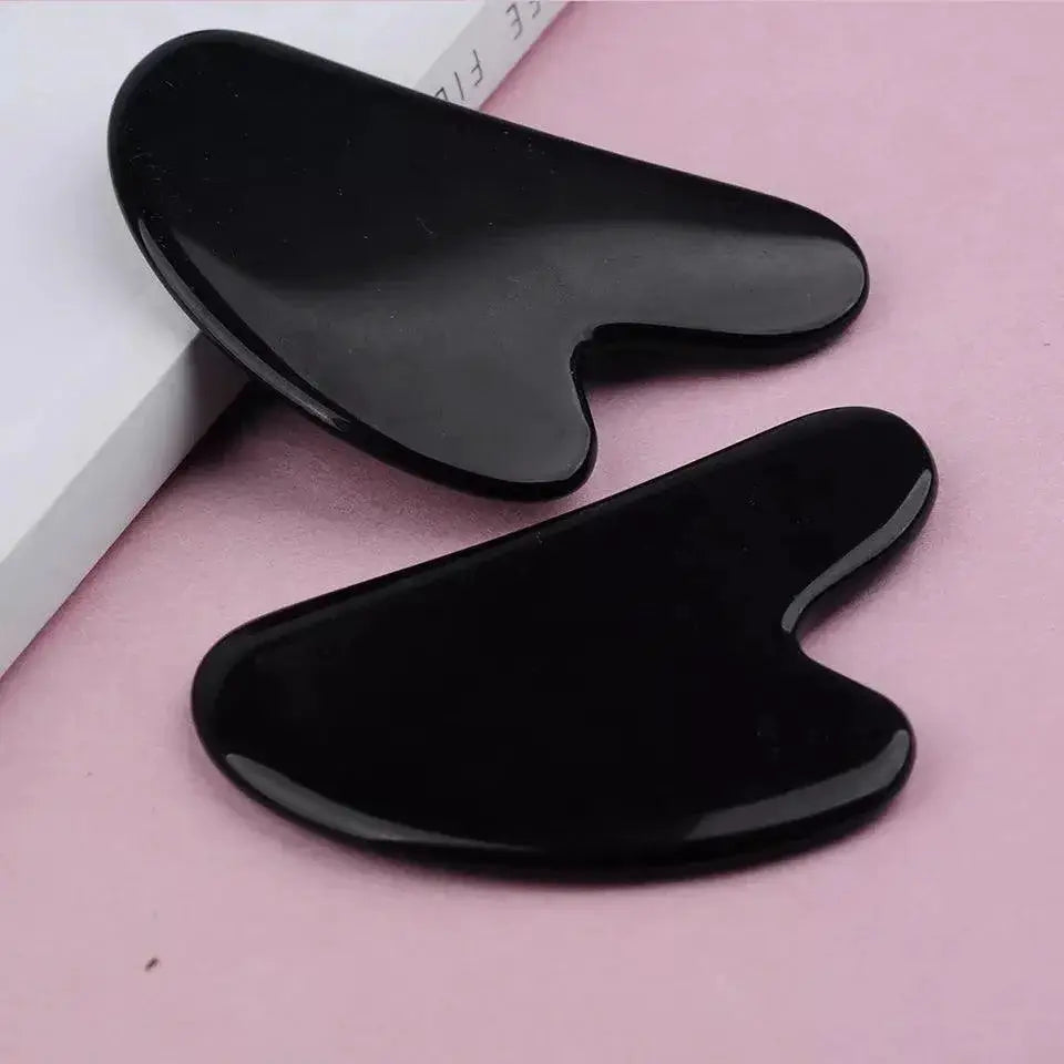 Jade Stone Gua Sha And Rose Quartz Massage Set Anti Aging