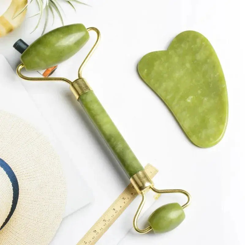 Jade Roller Set For Rejuvenating Skin And Anti Aging