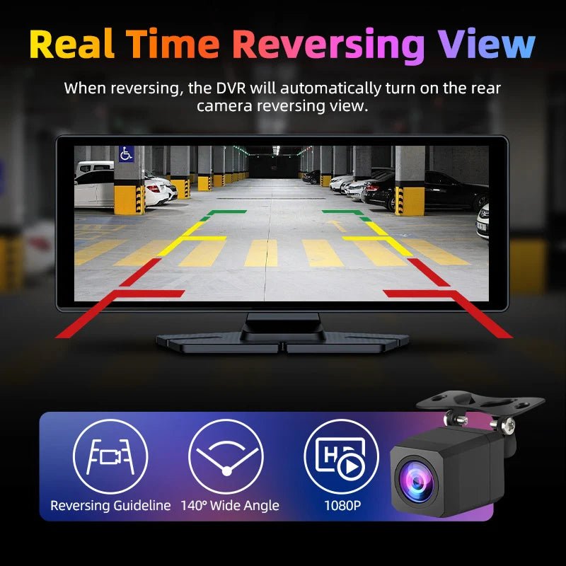 Jansite Dash Cam Dual Variant 7 or 10.26 Inches 4K Wireless CarPlay Android Auto
