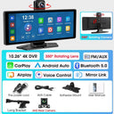 Jansite Dash Cam Dual Variant 7 or 10.26 Inches 4K Wireless CarPlay Android Auto