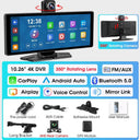 Jansite Dash Cam Dual Variant 7 or 10.26 Inches 4K Wireless CarPlay Android Auto