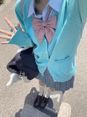Japanese College Style Knit Cardigan Trendy JK Uniform Fall