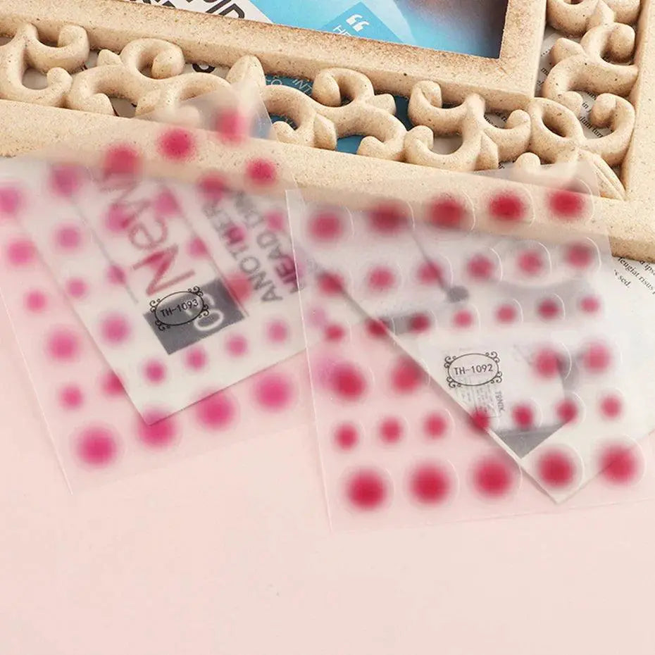Japanese Elegance Red Pink Ombre Nail Art Stickers Set