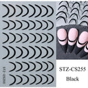 Japanese Elegance Red Pink Ombre Nail Art Stickers Set