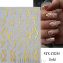 Japanese Elegance Red Pink Ombre Nail Art Stickers Set