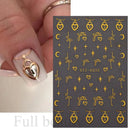 Japanese Elegance Red Pink Ombre Nail Art Stickers Set