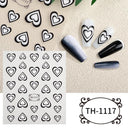 Japanese Elegance Red Pink Ombre Nail Art Stickers Set