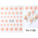 Japanese Elegance Red Pink Ombre Nail Art Stickers Set