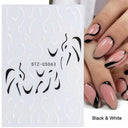 Japanese Elegance Red Pink Ombre Nail Art Stickers Set