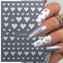Japanese Elegance Red Pink Ombre Nail Art Stickers Set