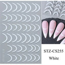 Japanese Elegance Red Pink Ombre Nail Art Stickers Set