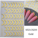 Japanese Elegance Red Pink Ombre Nail Art Stickers Set