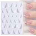 Japanese Elegance Red Pink Ombre Nail Art Stickers Set