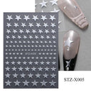 Japanese Elegance Red Pink Ombre Nail Art Stickers Set