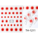 Japanese Elegance Red Pink Ombre Nail Art Stickers Set