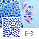 Japanese Elegance Red Pink Ombre Nail Art Stickers Set