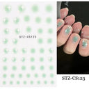 Japanese Elegance Red Pink Ombre Nail Art Stickers Set