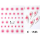 Japanese Elegance Red Pink Ombre Nail Art Stickers Set