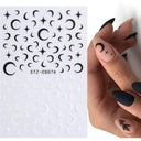 Japanese Elegance Red Pink Ombre Nail Art Stickers Set