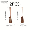Japanese Wooden Spatula Set Two Pack Nonstick Cooking Spoons