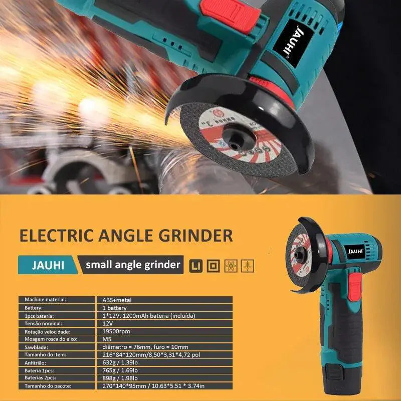 Jauhi 12V 19500rpm Cordless Angle Grinder Electric Cutter