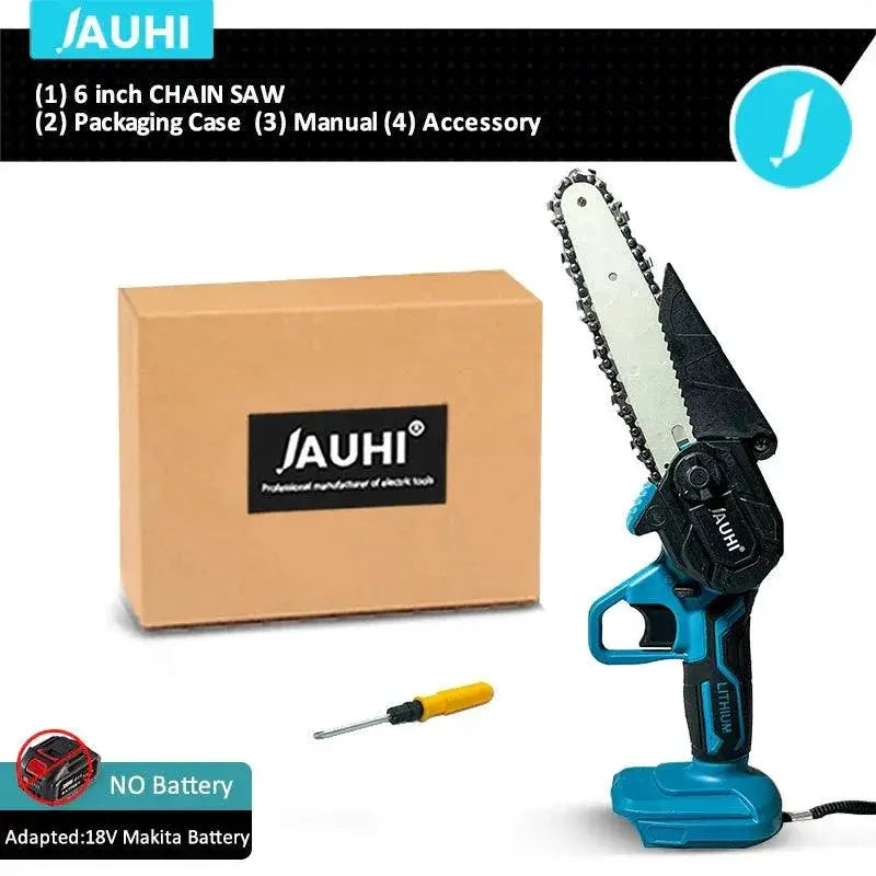 JAUHI 6 Inch Cordless Chainsaw For Makita 18V Battery