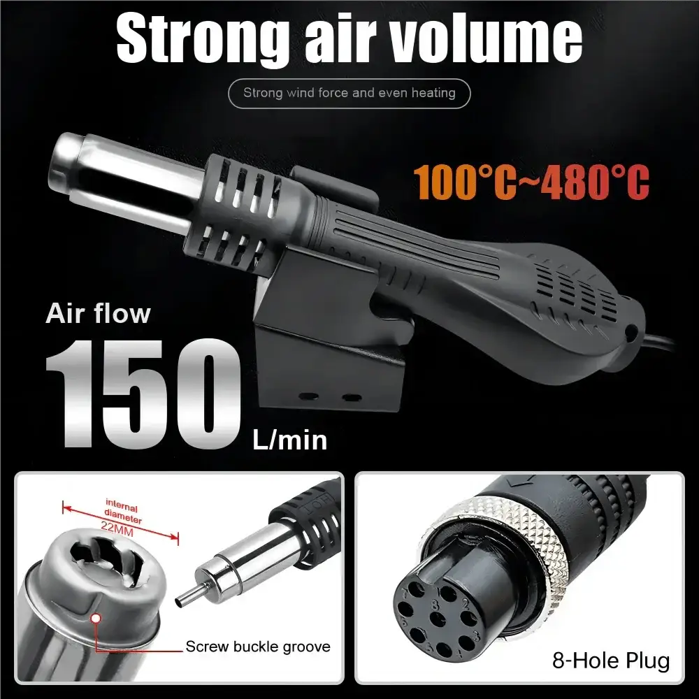JCD 750W Heat Gun Digital Display Micro Rework Station