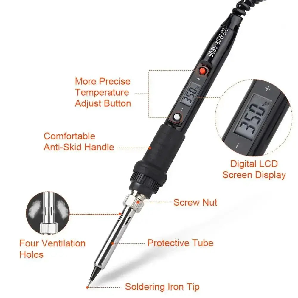 JCD 80W Soldering Iron LCD Display Adjustable Temperature
