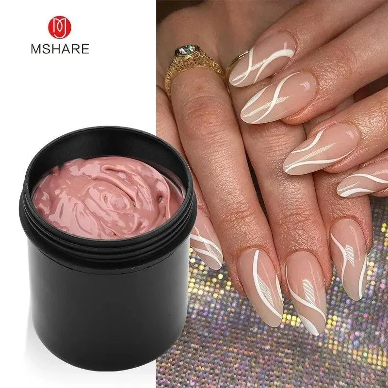 Jelly Gel Nail Extension Cream Pink White UV Gels 50ml