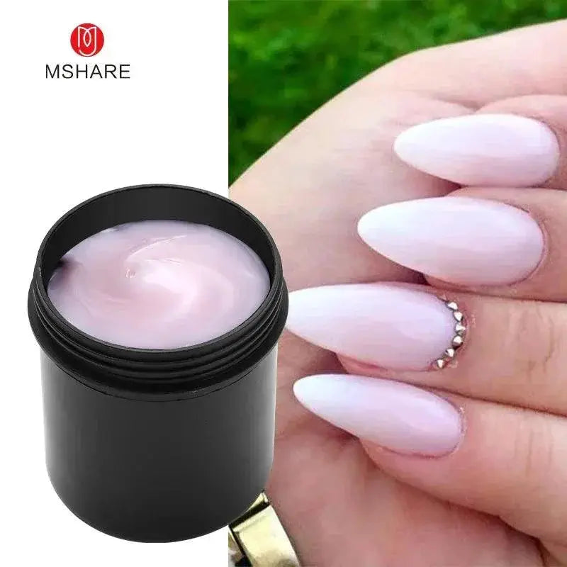 Jelly Gel Nail Extension Cream Pink White UV Gels 50ml