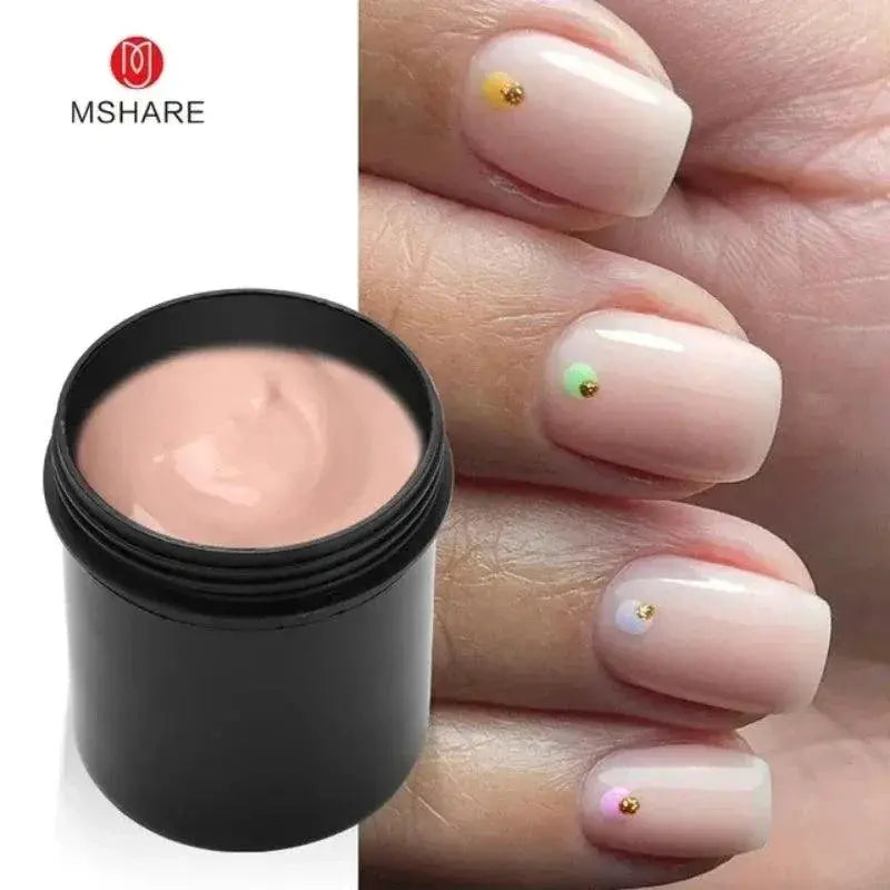Jelly Gel Nail Extension Cream Pink White UV Gels 50ml