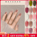 Jelly Gel Nail Polish Transparent Nude Top Coat Manicure