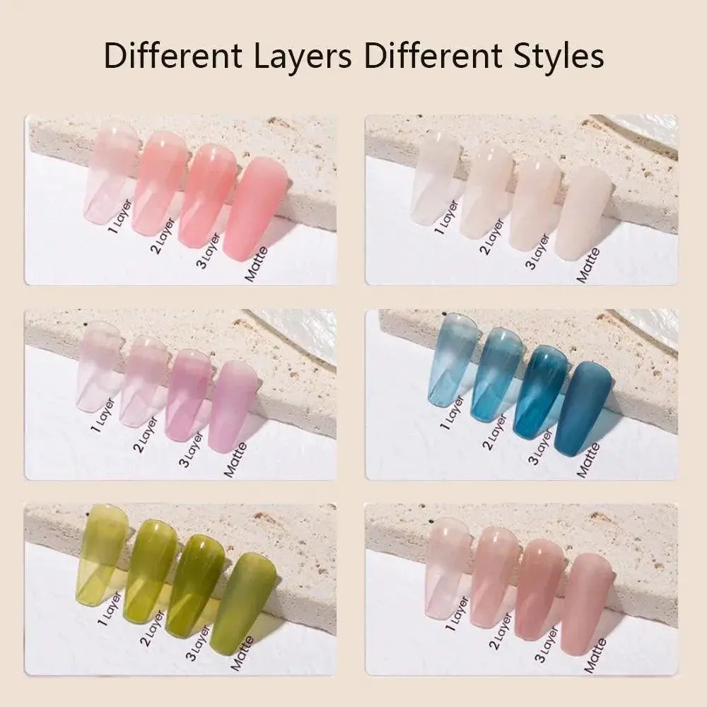 Jelly Gel Polish Set Professional UV LED Manicure Kit
