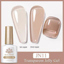 Jelly Nude Gel Polish Stylish Semi-Transparent Nail Color