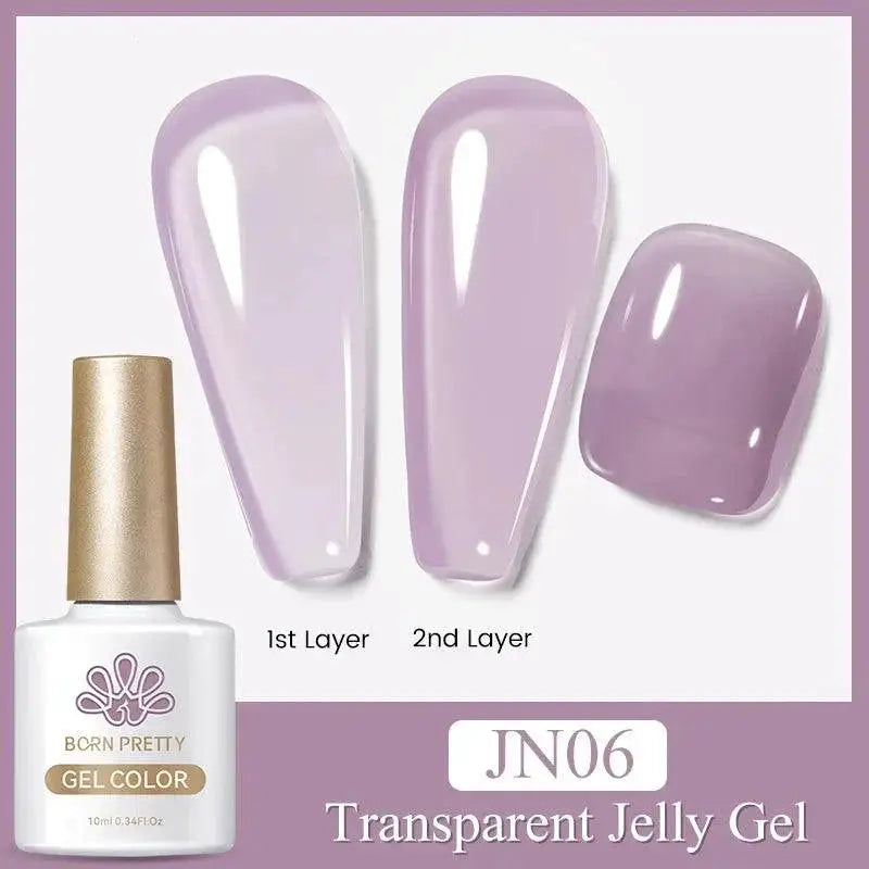 Jelly Nude Gel Polish Semi Transparent Nail Color Kit