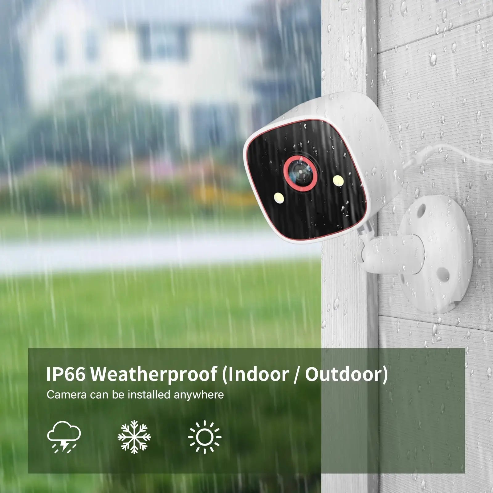 Jennov Night Vision 2K HD Wireless Security Camera Outdoor IP66 Waterproof
