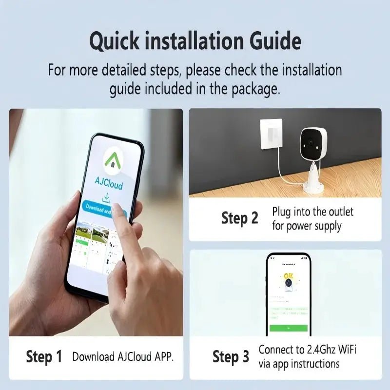 Jennov Night Vision 2K HD Wireless Security Camera Outdoor IP66 Waterproof
