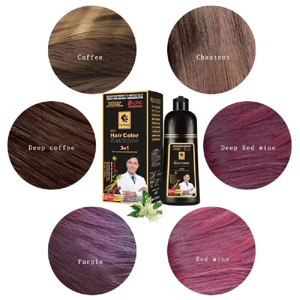 Jet Black Hair Dye Shampoo Organic Essence Nourishment 500ml
