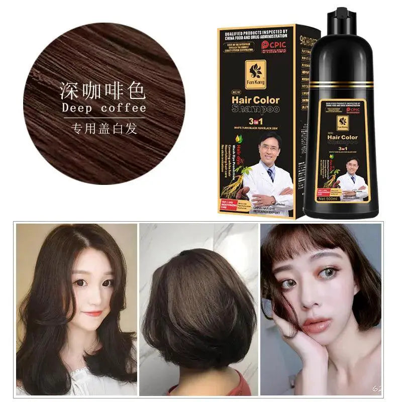 Hair Dye Shampoo for Dark Color Shine — Hair Dye-Chestnut