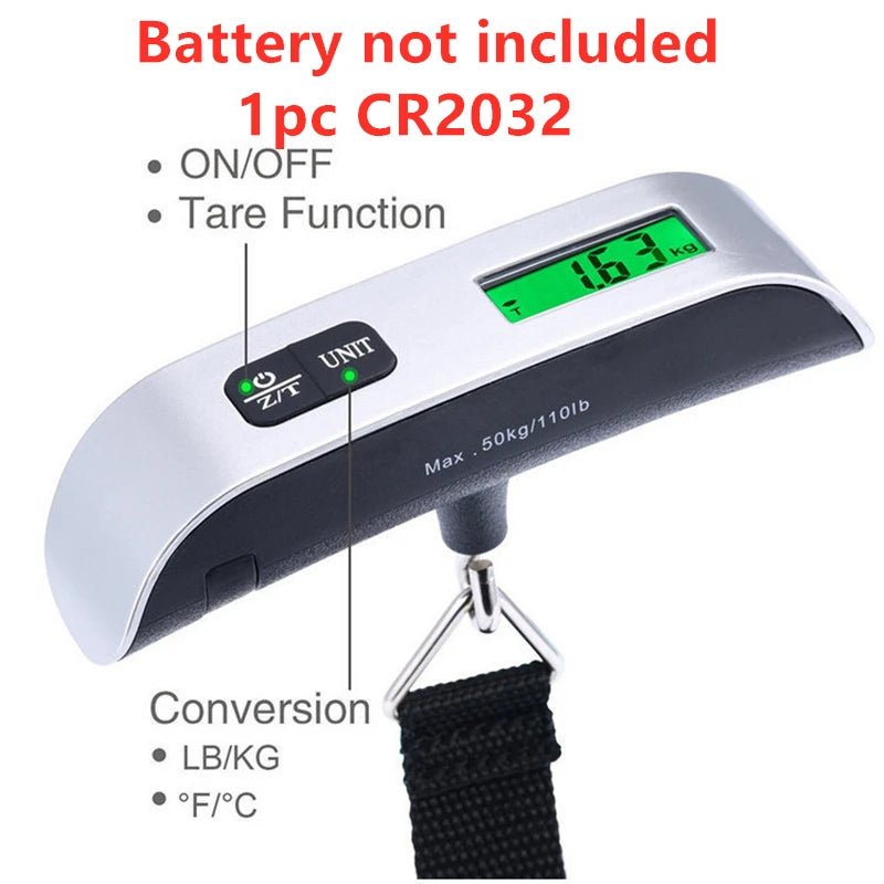 JetSet Digital Luggage Scale 110Lb 50Kg - Fast Accurate Weighing For Travel Lite