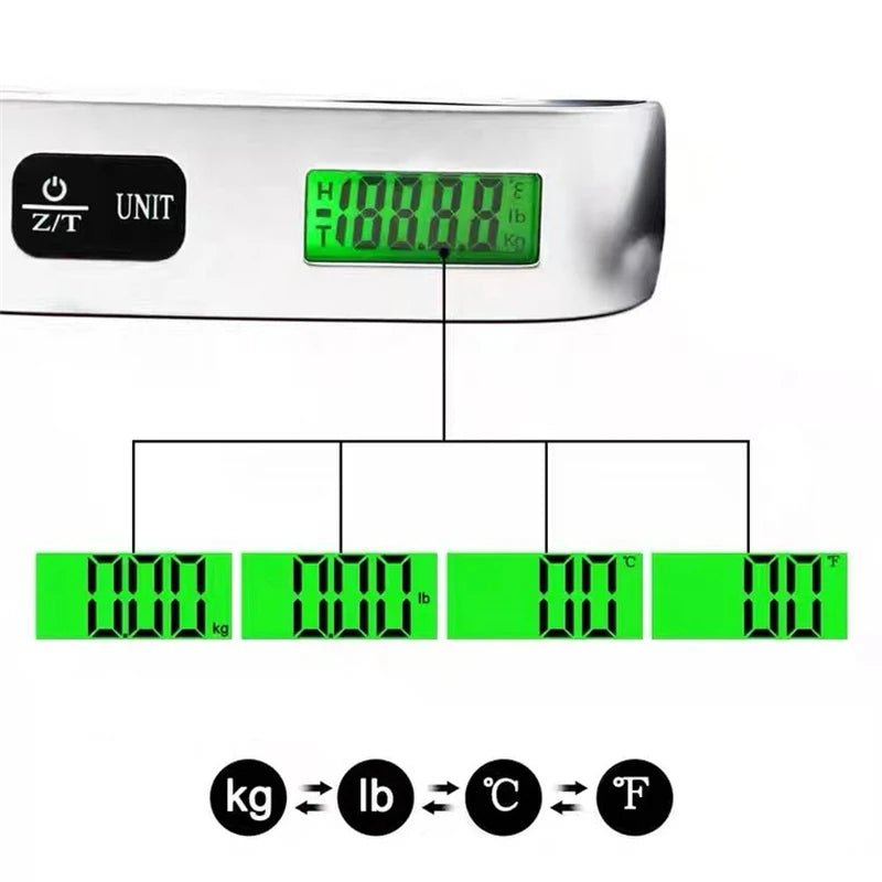 JetSet Digital Luggage Scale 110Lb 50Kg - Fast Accurate Weighing For Travel Lite