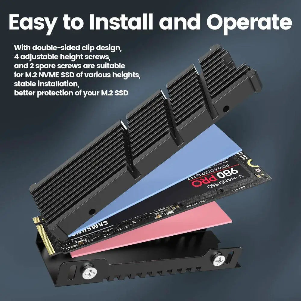 Enhanced SSD Cooler Heatsink For M.2 2280 PCs Boosts Speed
