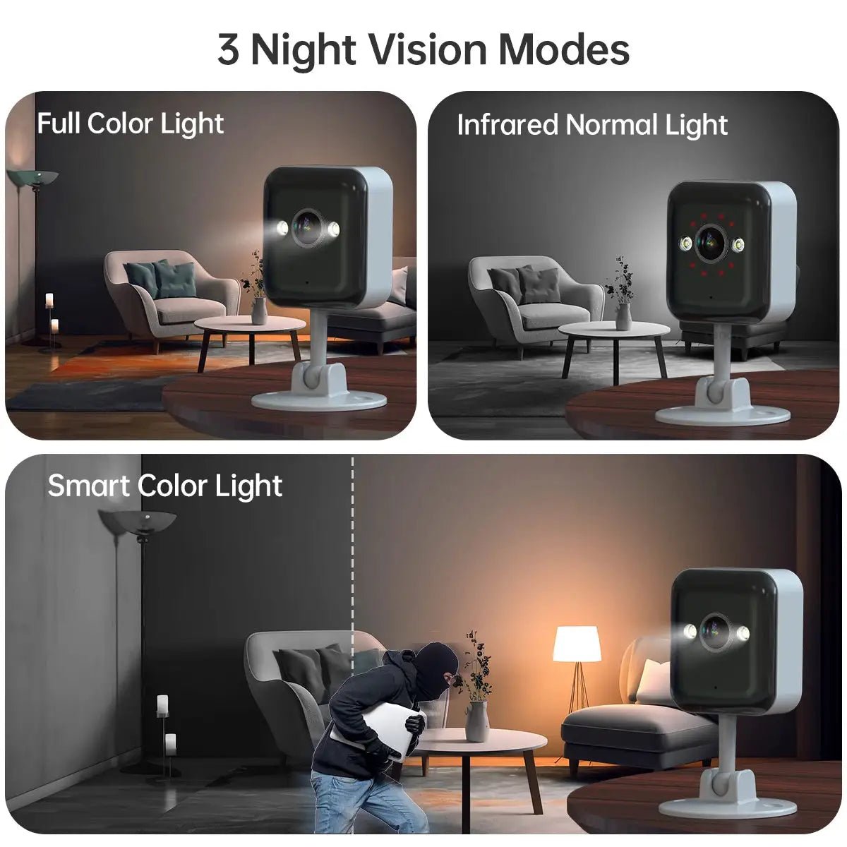 JOOAN 3MP Outdoor WiFi Camera Motion Alerts With Two Way Audio Night Vision