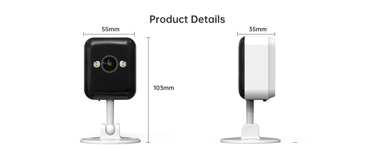 JOOAN 3MP Outdoor WiFi Camera Motion Alerts With Two Way Audio Night Vision
