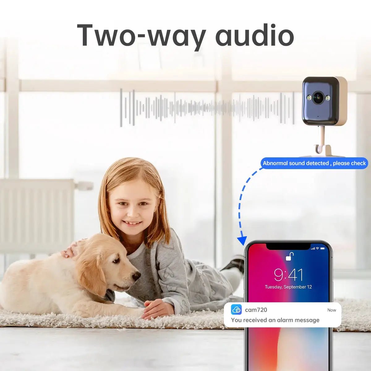 JOOAN 3MP Outdoor WiFi Camera Motion Alerts With Two Way Audio Night Vision