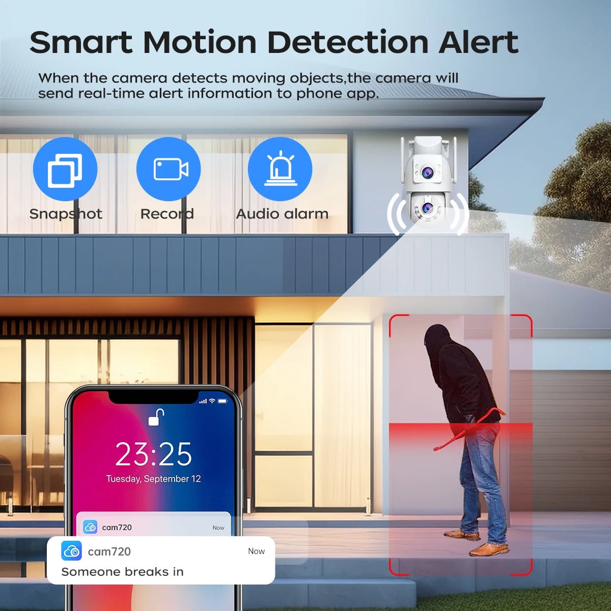 Jooan 4K 8MP Outdoor PTZ Camera - 5G WiFi Dual Lens AI Tracking For Clear Nights
