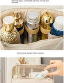 Makeup Bag for Women Open Flat Workspace
