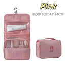 Makeup Bag for Women Open Flat Workspace