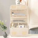 Makeup Bag for Women Open Flat Workspace
