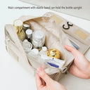 Makeup Bag for Women Open Flat Workspace